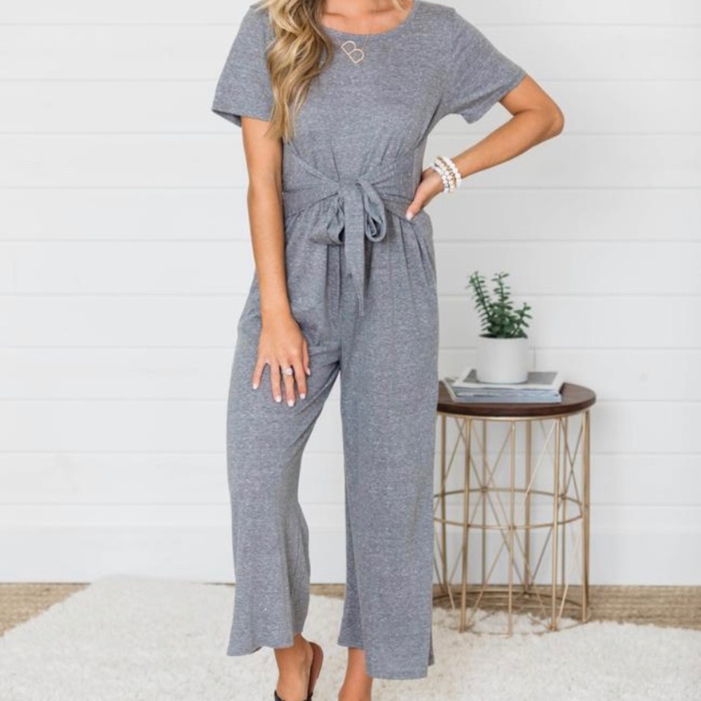Heather grey jumpsuit